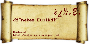Énekes Euniké névjegykártya